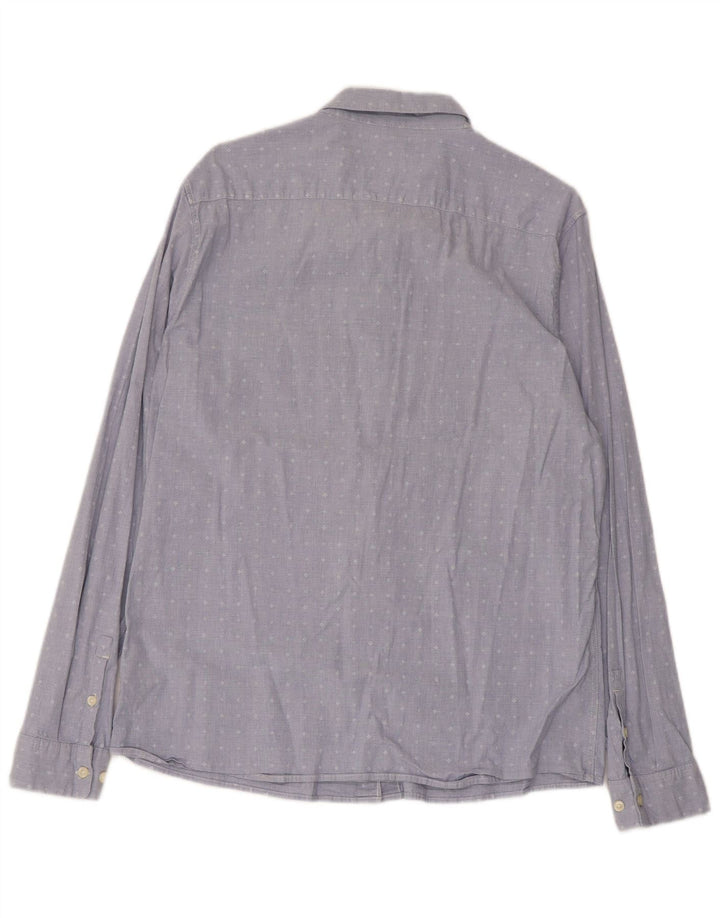 Camicia Lee da uomo slim fit elasticizzata XL in cotone geometrico blu