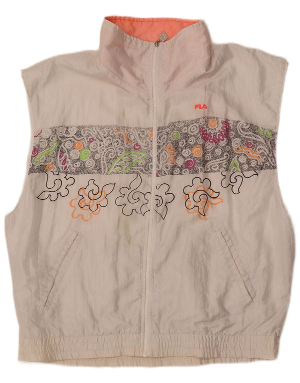Giacca da ginnastica da donna vestibilità ampia Fila IT 46 Large White Floral
