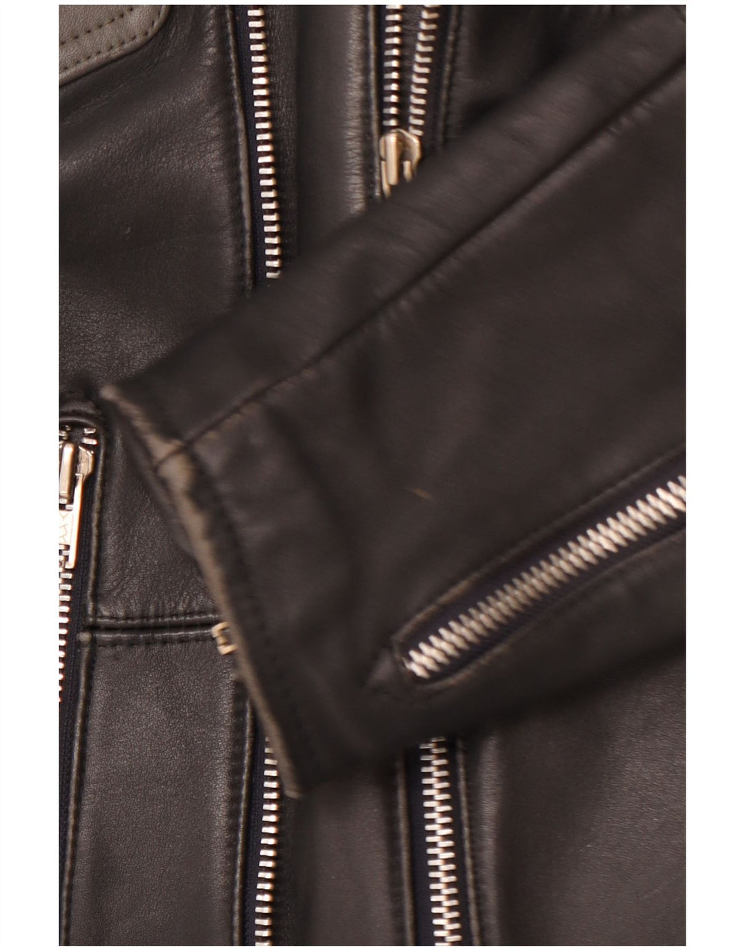 Giacca da motociclista in pelle da uomo MQP UK 46 3XL Pelle color block nera