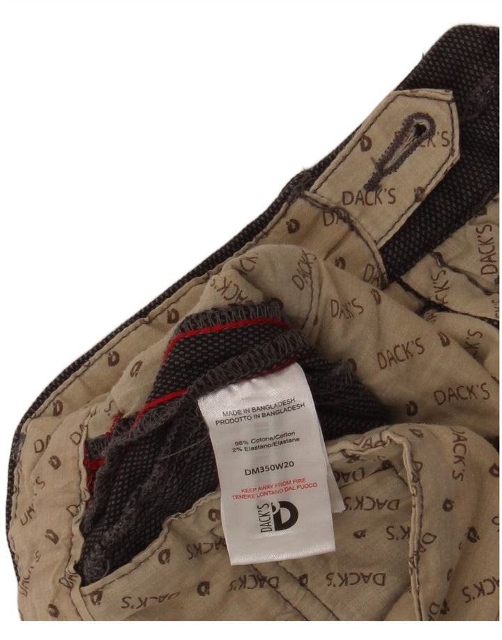 Pantaloni da abito slim da uomo DACK'S IT 46 Small W30 L28 Cotone grigio