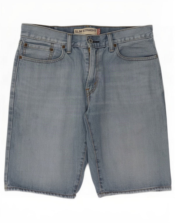 Levi's Uomo 514 Pantaloncini di jeans dritti slim fit W33 Cotone blu medio
