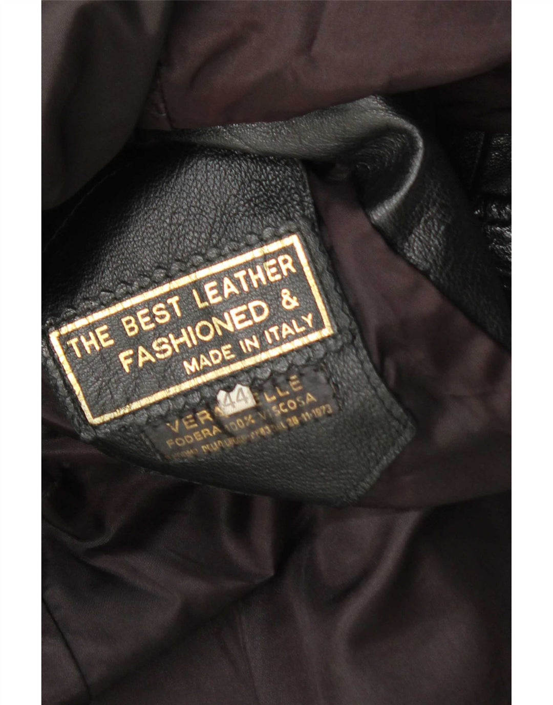 Giacca in pelle da donna vintage IT 44 media in pelle nera