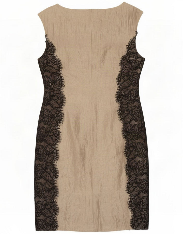 M&Co Abito tubino senza maniche da donna UK 12 Beige medio Poliestere