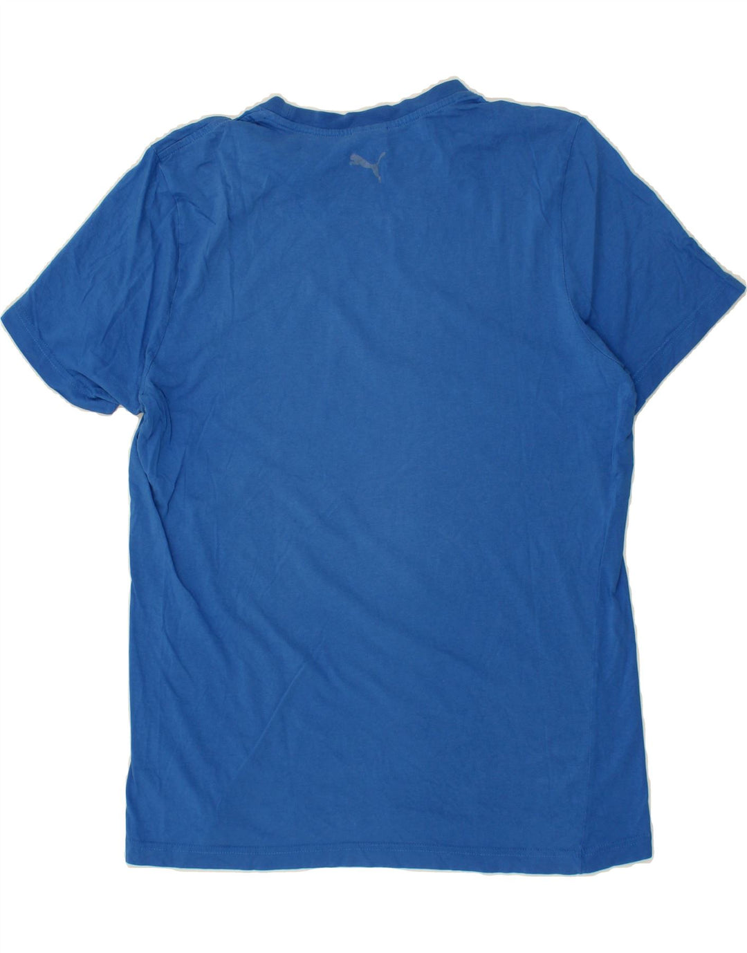 PUMA Mens Graphic T-Shirt Top Large Blue Cotton Vintage Puma and Second-Hand Puma from Messina Hembry 