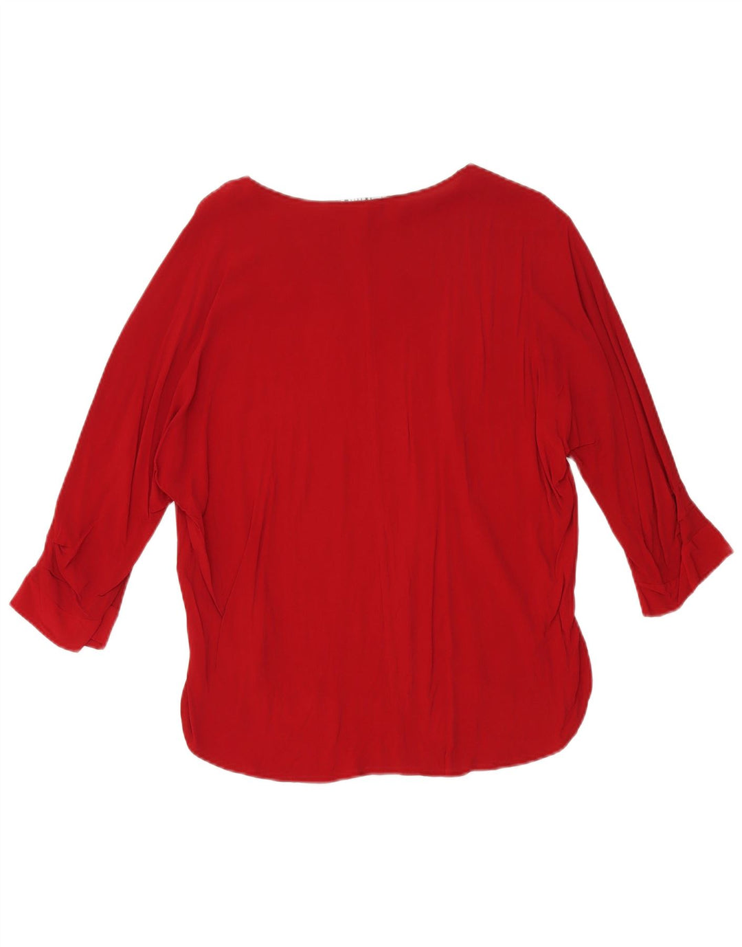 Blusa oversize da donna Zara con maniche a 3/4, taglia UK 10, piccola, in viscosa rossa