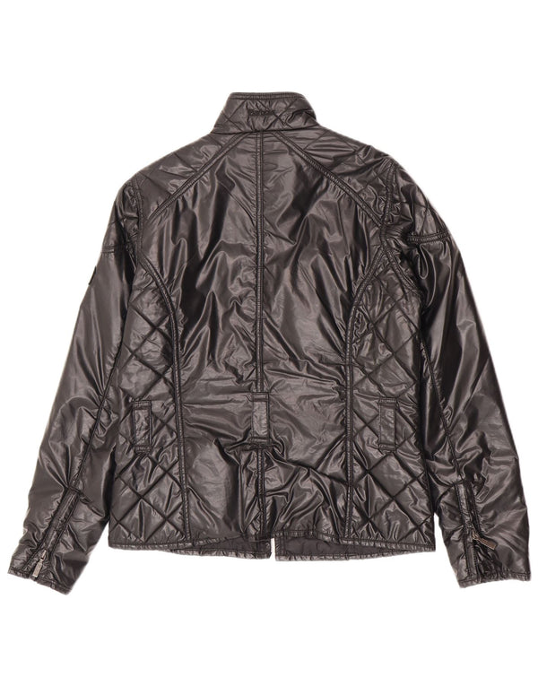 Giacca pratica trapuntata da donna Barbour UK 12 poliestere nero medio