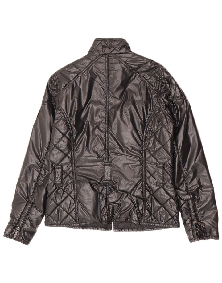 Giacca pratica trapuntata da donna Barbour UK 12 poliestere nero medio