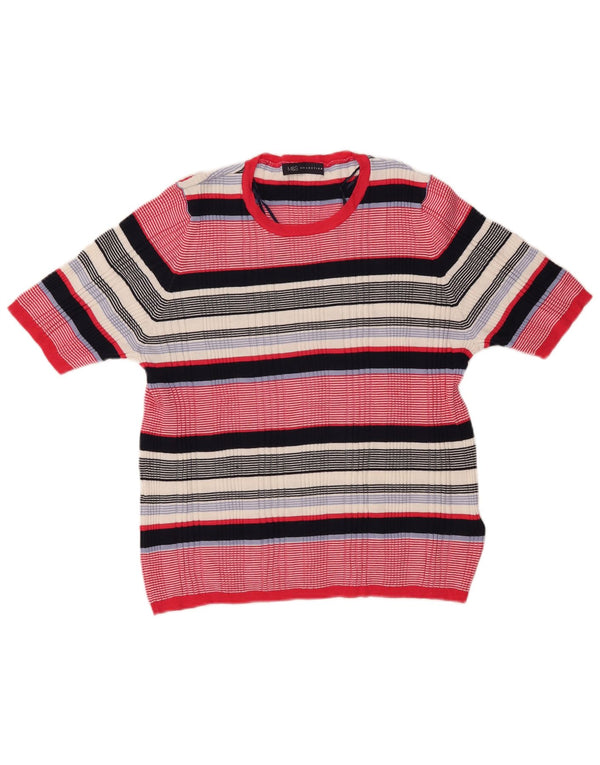 MARKS & SPENCER Maglione maglione girocollo da donna UK 20 2XL Multicolore