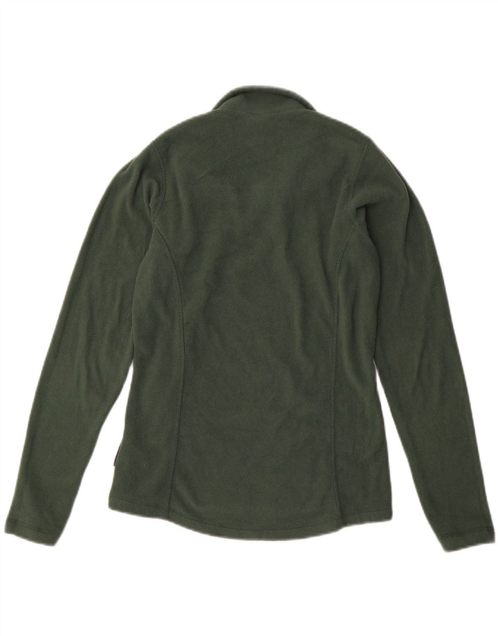 HELLY HANSEN Womens Zip Neck Fleece Jumper UK 10 Small Green Polyester Vintage Helly Hansen and Second-Hand Helly Hansen from Messina Hembry 