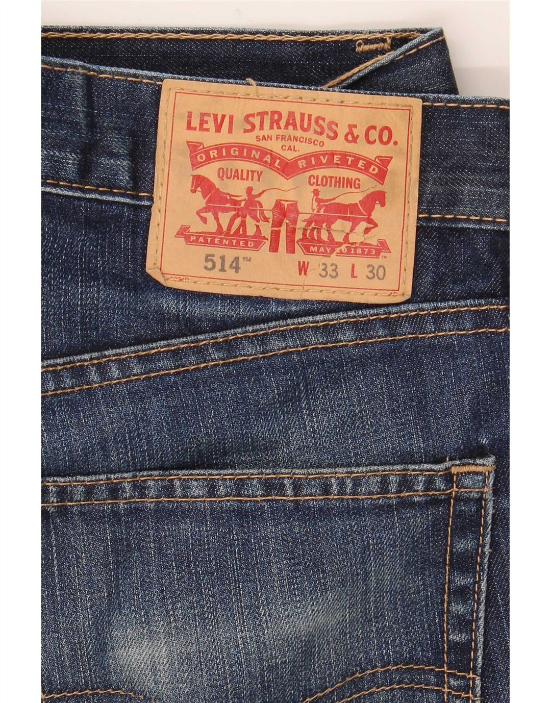 Levi's Uomo 514 Jeans dritti W33 L30 Cotone blu navy