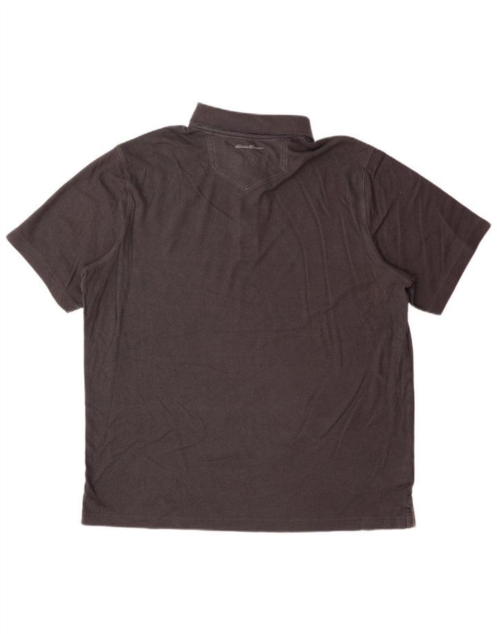 Polo da uomo EDDIE BAUER grande in cotone grigio