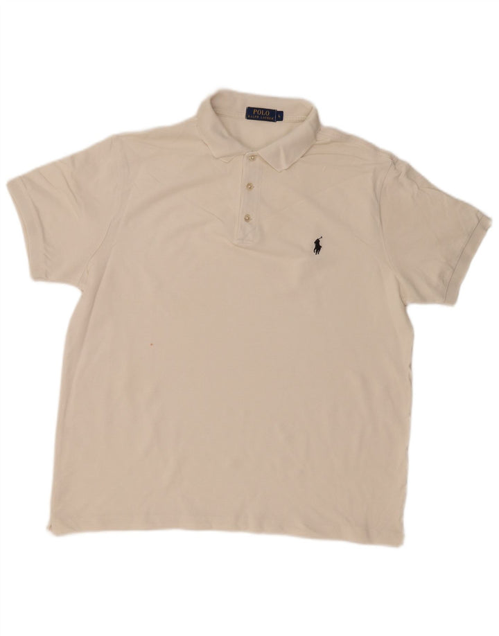 Polo Ralph Lauren da uomo, polo grande bianca classica