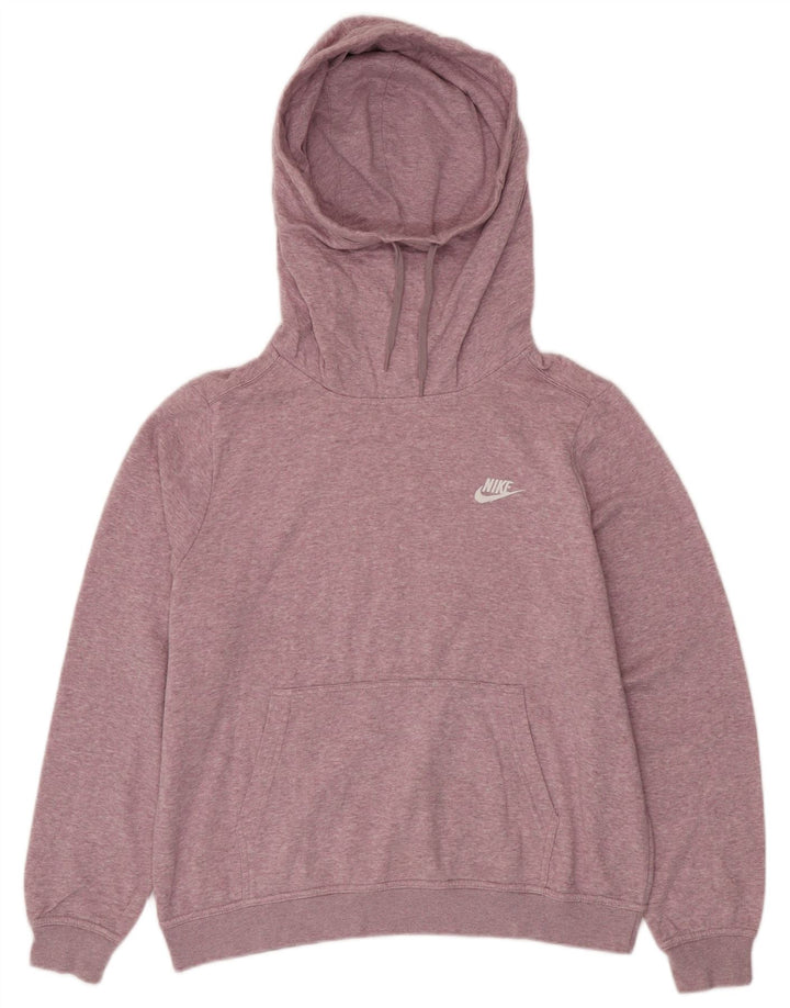 Felpa con cappuccio oversize da donna NIKE UK 16 Large in cotone rosa