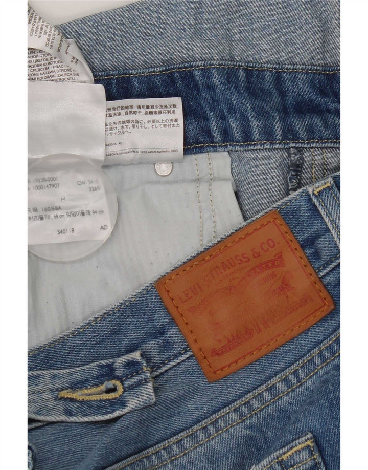 Levi's Jeans dritti con salopette effetto invecchiato da donna medio W36 L27 blu