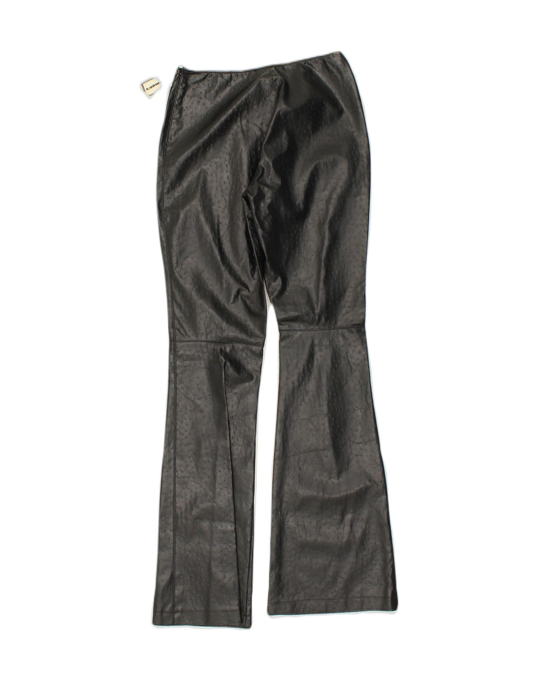 ROMAN'S Womens Faux Leather Bootcut Casual Trousers W24 L32  Black | Vintage Roman's | Thrift | Second-Hand Roman's | Used Clothing | Messina Hembry 