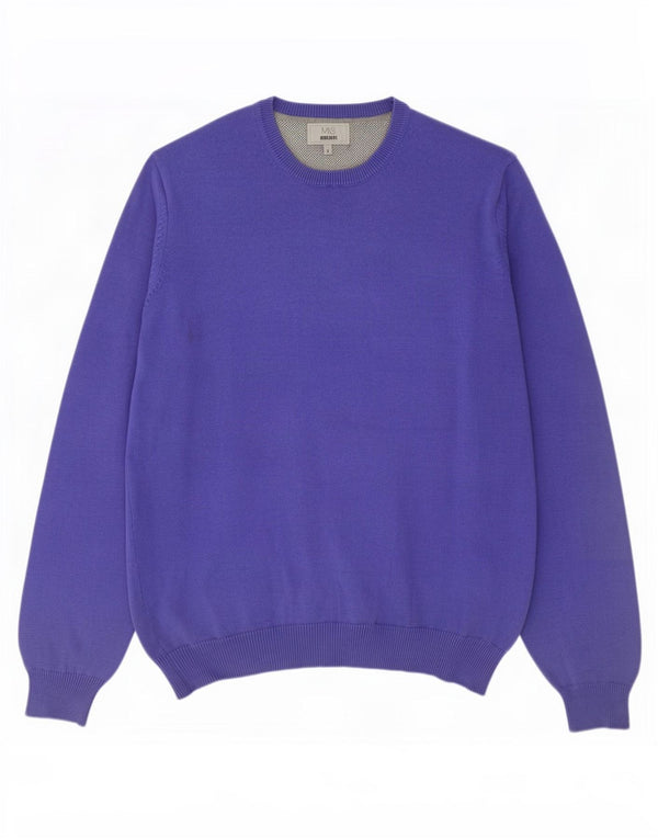 Maglione maglione girocollo vestibilità regolare da uomo Marks & Spencer grande viola