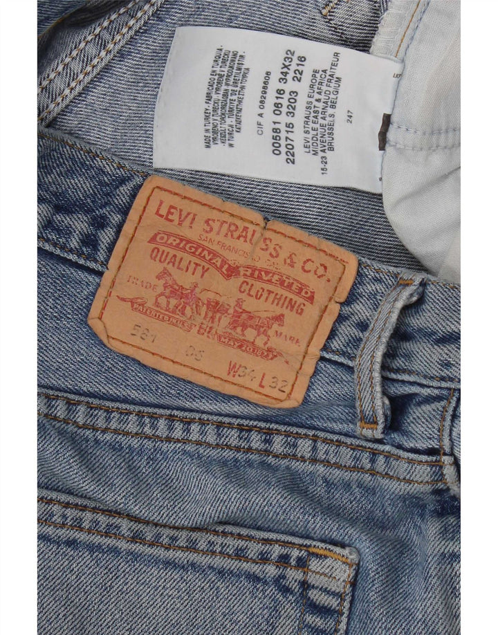 Jeans dritti Levi's 581 da donna W34 L32 in cotone blu