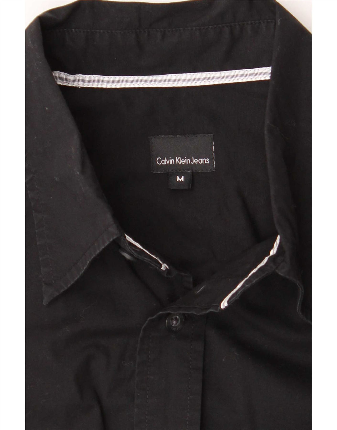 Camicia da uomo Calvin Klein Jeans in cotone nero medio