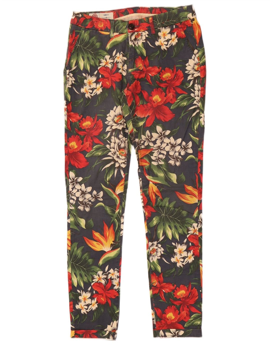 Pantaloni chino Franklin Marshall da donna Daisy W25 L30 multicolore floreale