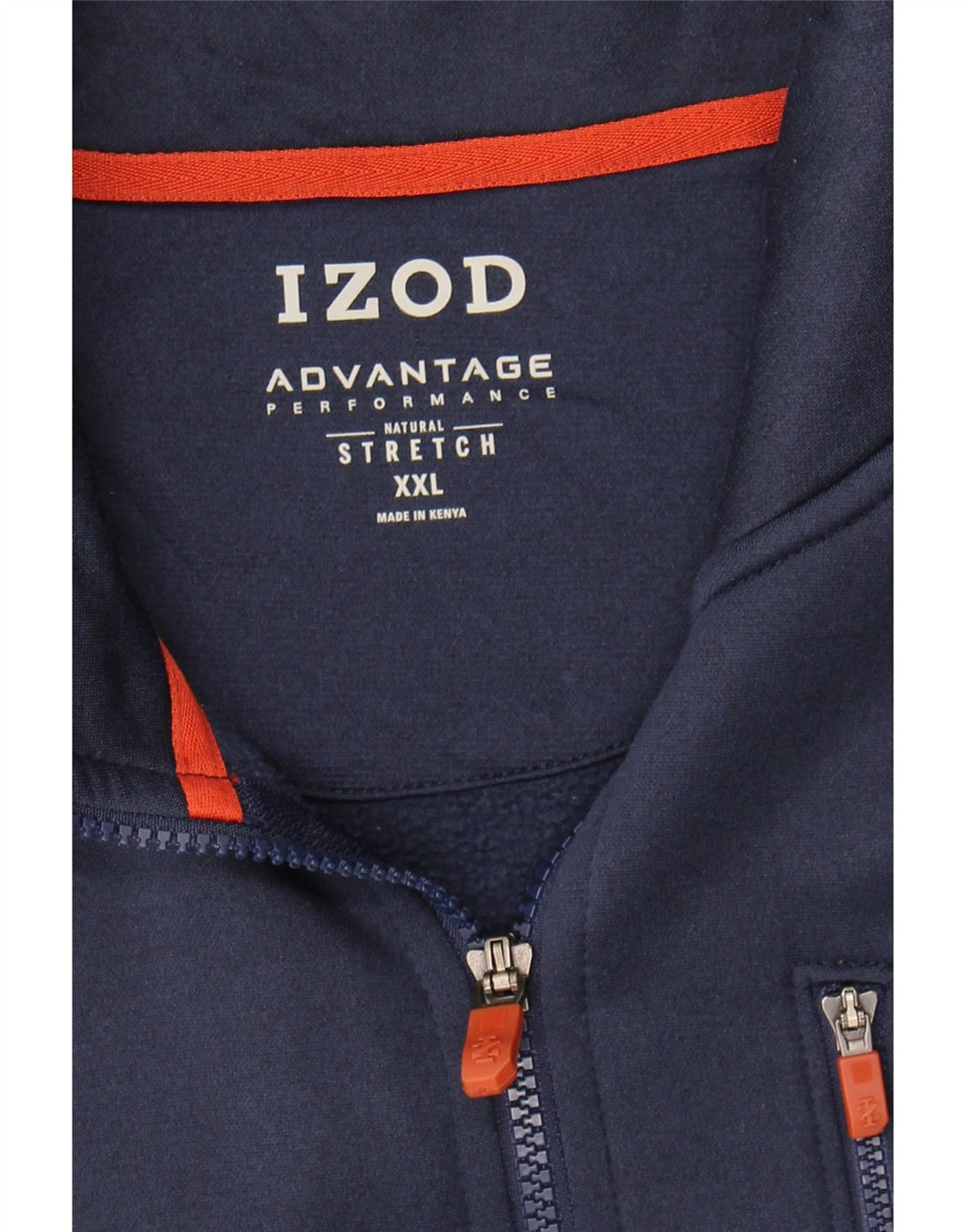 IZOD Mens Stretch Sleeveless Tracksuit Top Jacket 2XL Navy Blue Polyester Vintage Izod and Second-Hand Izod from Messina Hembry 