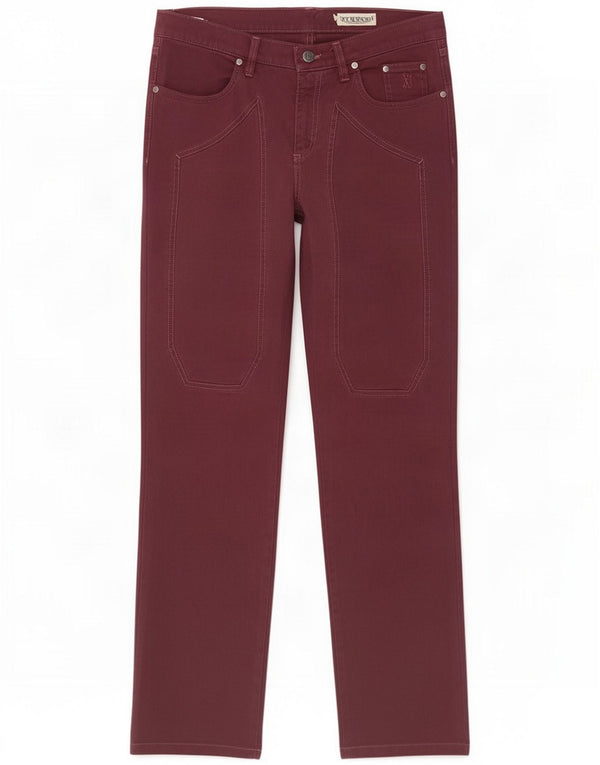 Jeckerson Jeans dritti da donna W30 L30 Borgogna