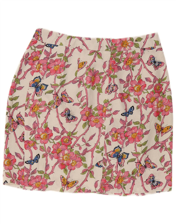 Minigonna avvolgente da donna Oasis UK 12 media W32 floreale multicolore