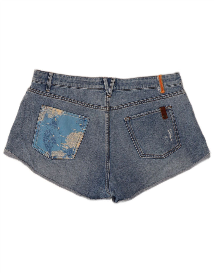 Pantaloncini di jeans invecchiati da donna Roxy W31 Cotone floreale blu medio