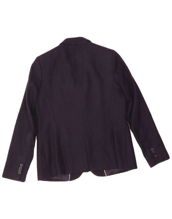 Crew Clothing Giacca blazer da donna a 2 bottoni UK 12 Lana blu navy media