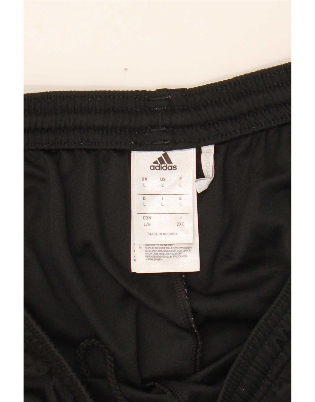 Pantaloncini sportivi Adidas Climalite da uomo grandi in poliestere nero
