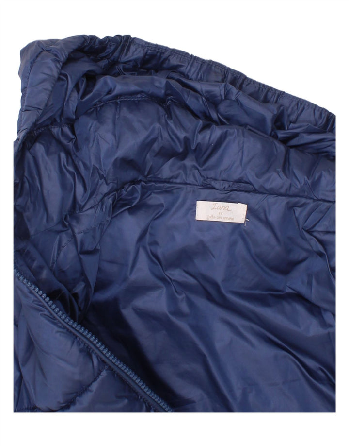 Giacca imbottita con cappuccio vintage da ragazzo 5-6 anni in poliestere blu navy