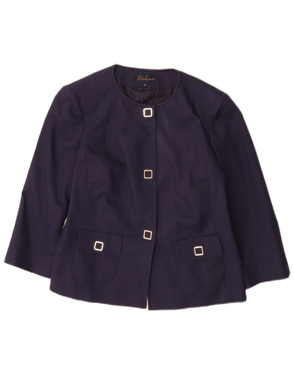 Luisa Spagnoli Giacca Blazer da Donna con Maniche a 3 Bottoni e 3/4 IT 48 XL Blu Navy