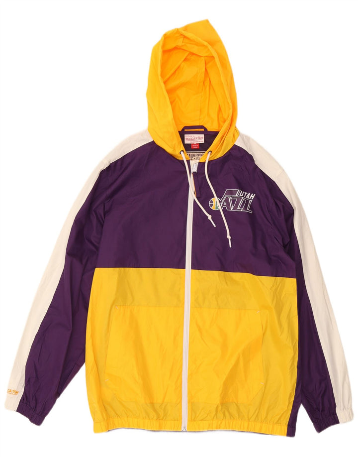 Giacca antipioggia grafica da uomo Mitchell & Ness UK 40 Large Purple Colourblock