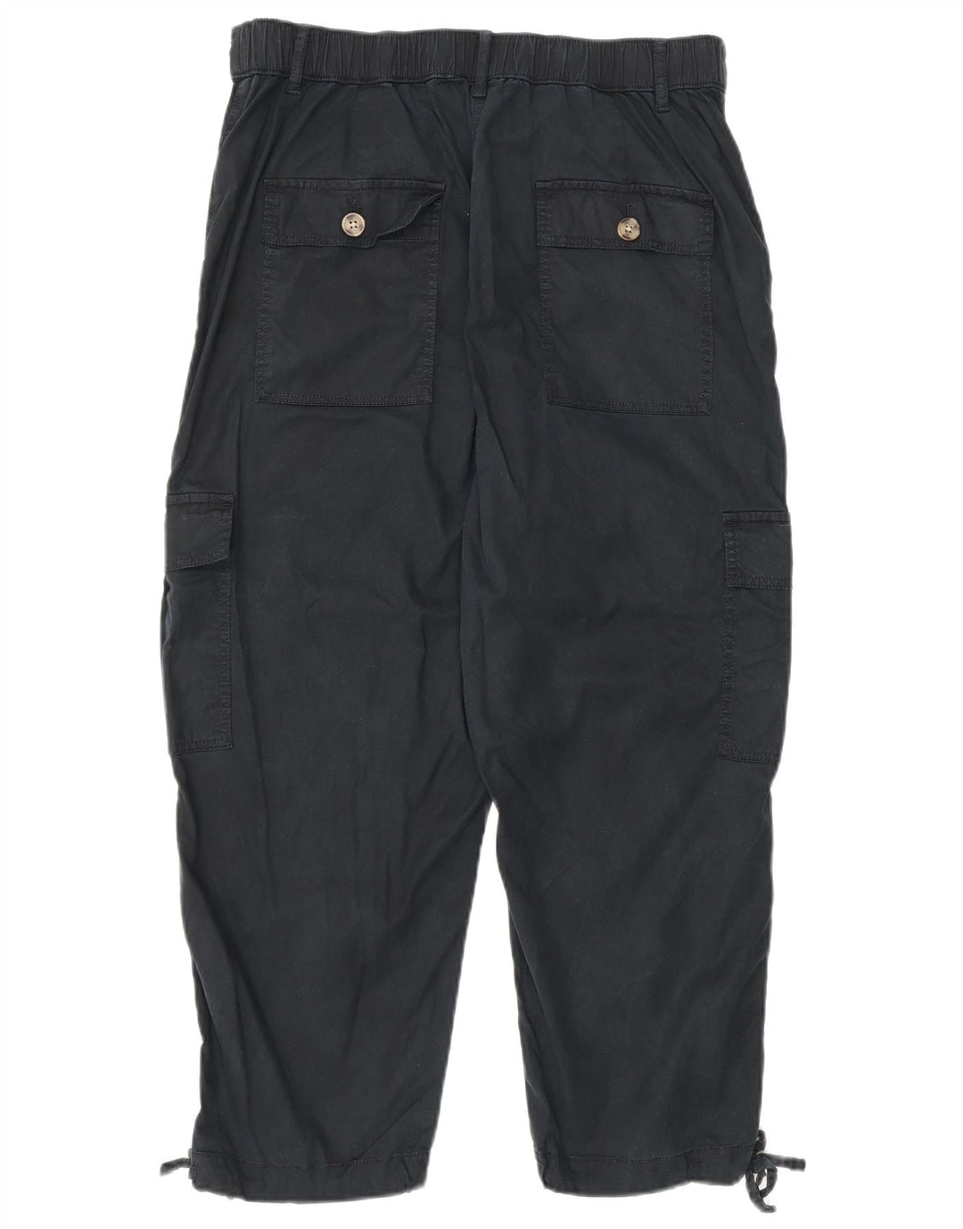 Pantaloni cargo corti Marks & Spencer da donna UK 12 medi W30 L23 neri