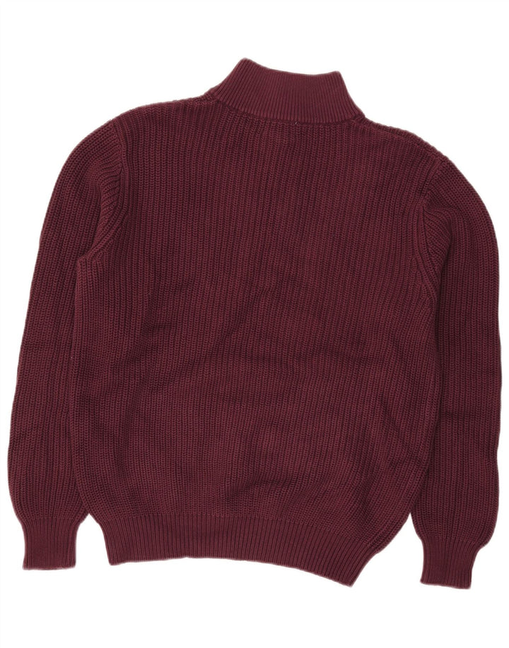 Maglione da uomo L.L.Bean con collo a bottoni in cotone bordeaux medio