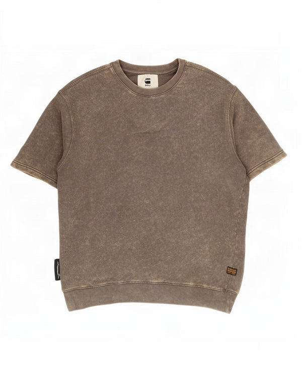 T-shirt da uomo G-Star Top grande in cotone grigio