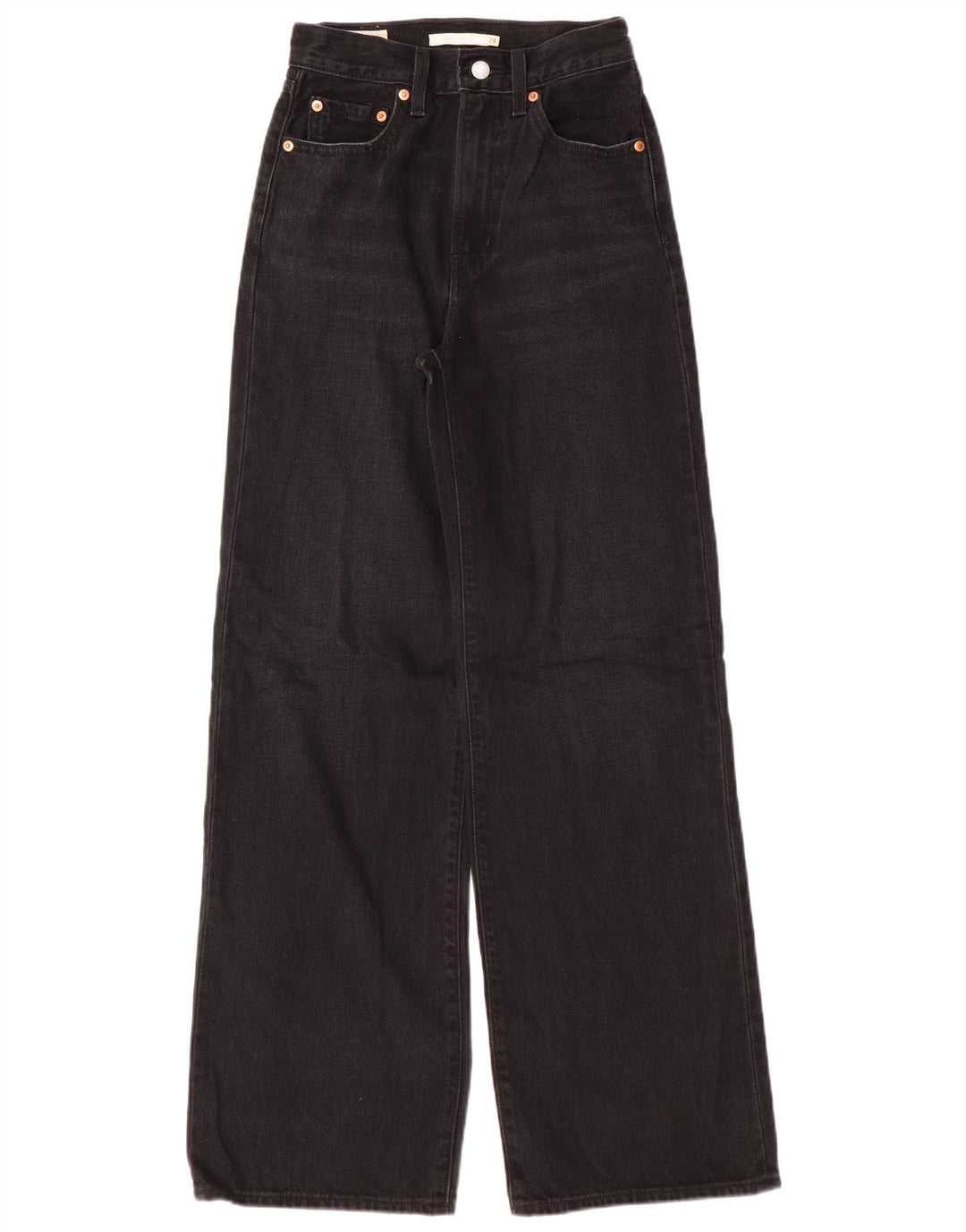 Jeans Levi's da donna a gamba larga a vita alta W24 L32 cotone nero classico