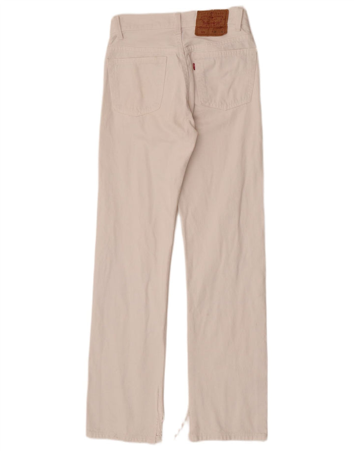 Jeans dritti 501 da donna Levi's W28 L32 cotone bianco