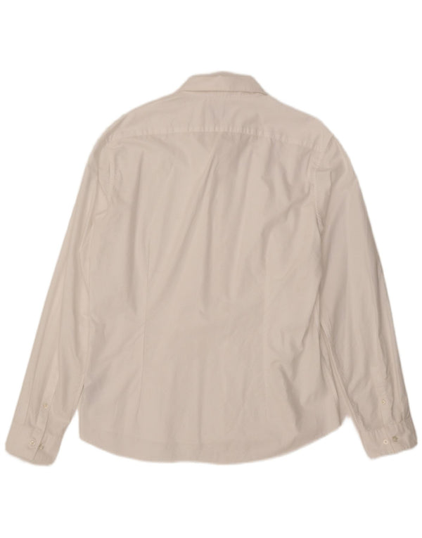 CALVIN KLEIN Mens Slim Fit Shirt Size 43 Large White Cotton