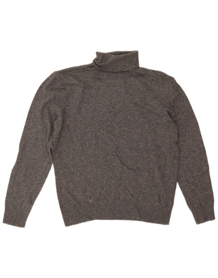 Maglione maglione a collo alto da donna Zara UK 14 Poliammide screziato grigio medio