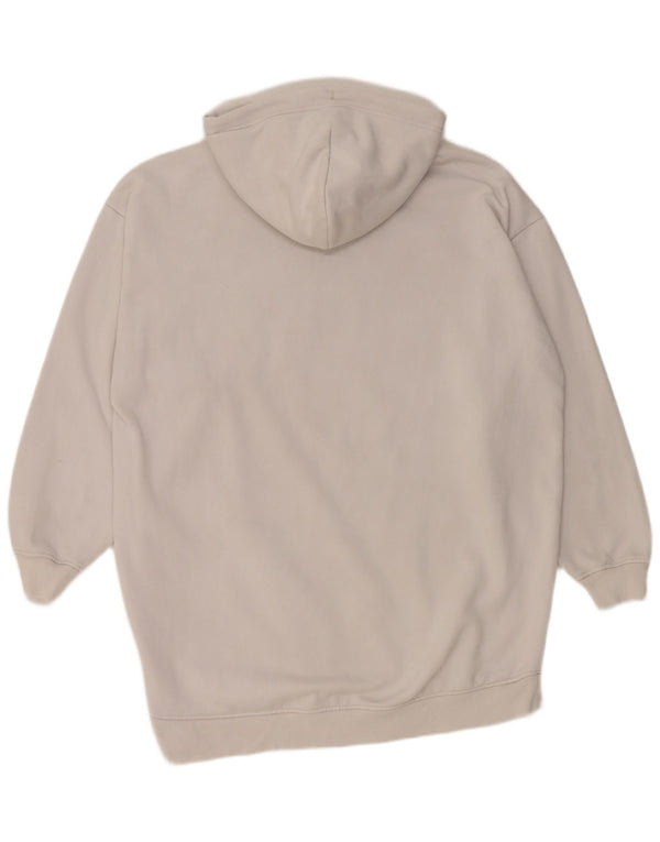 Tommy Hilfiger Womens Oversized Graphic Hoodie Dress UK 6 XS White Cotton