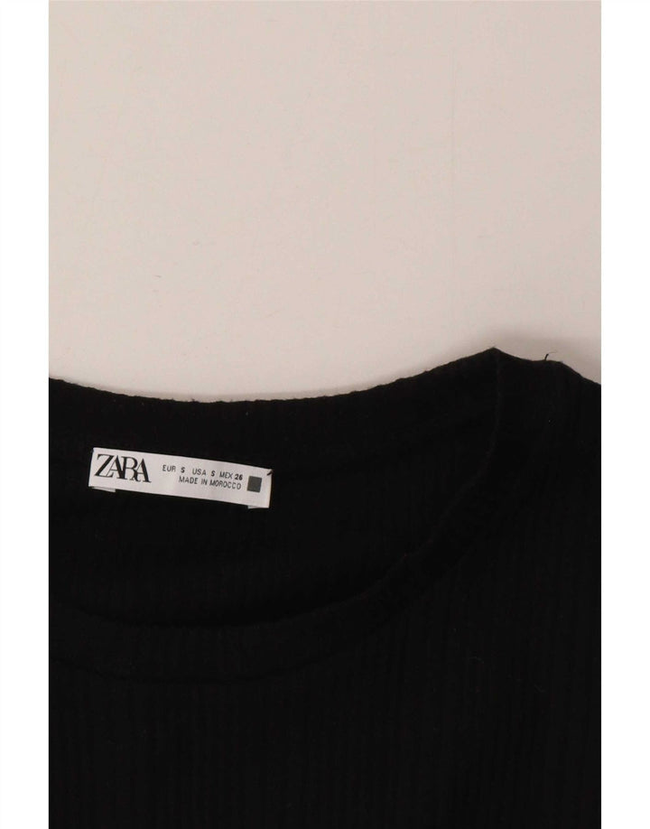 Top corto in camicetta corta da donna Zara UK 10 piccolo nero