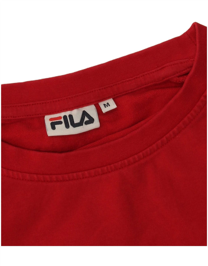 Felpa grafica da donna Fila Jumper UK 14 Medium Rosso