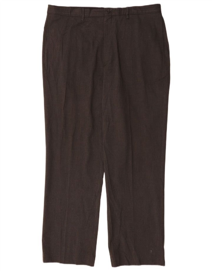 Pantaloni chino dritti da uomo Calvin Klein W36 L32 poliestere grigio
