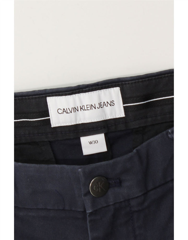 Pantaloncini chino da uomo Calvin Klein W30 cotone blu navy medio