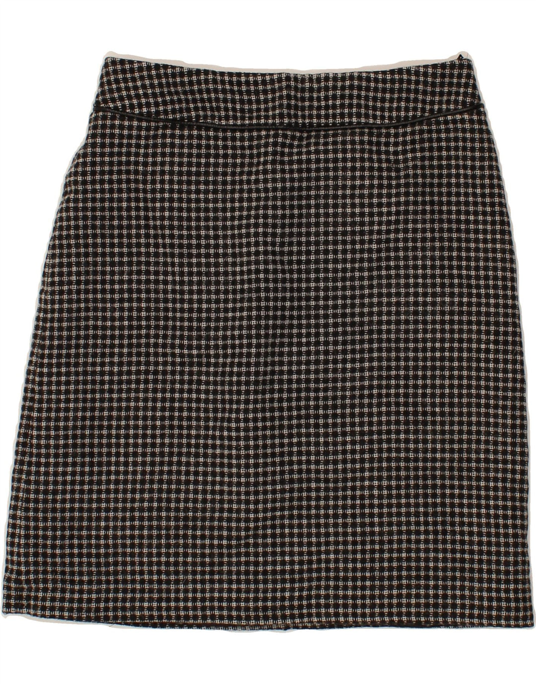 LAURA ASHLEY Womens Midi Skirt UK 12 Medium W28  Black Geometric Polyester Vintage Laura Ashley and Second-Hand Laura Ashley from Messina Hembry 