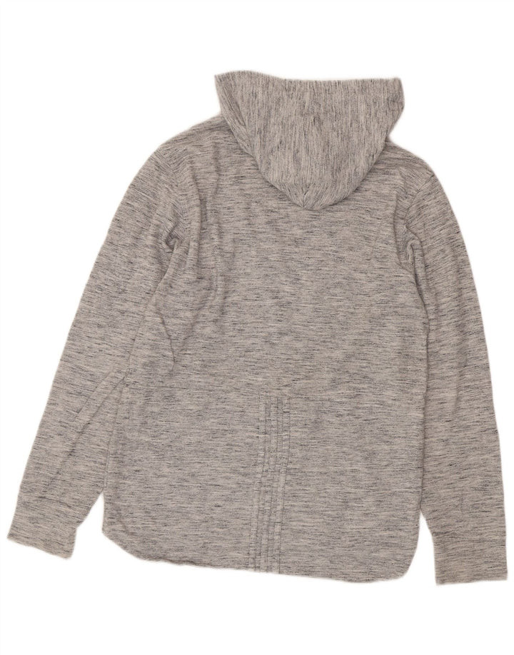 Maglia Adidas da uomo a maniche lunghe con cappuccio piccola grigia chiazzata
