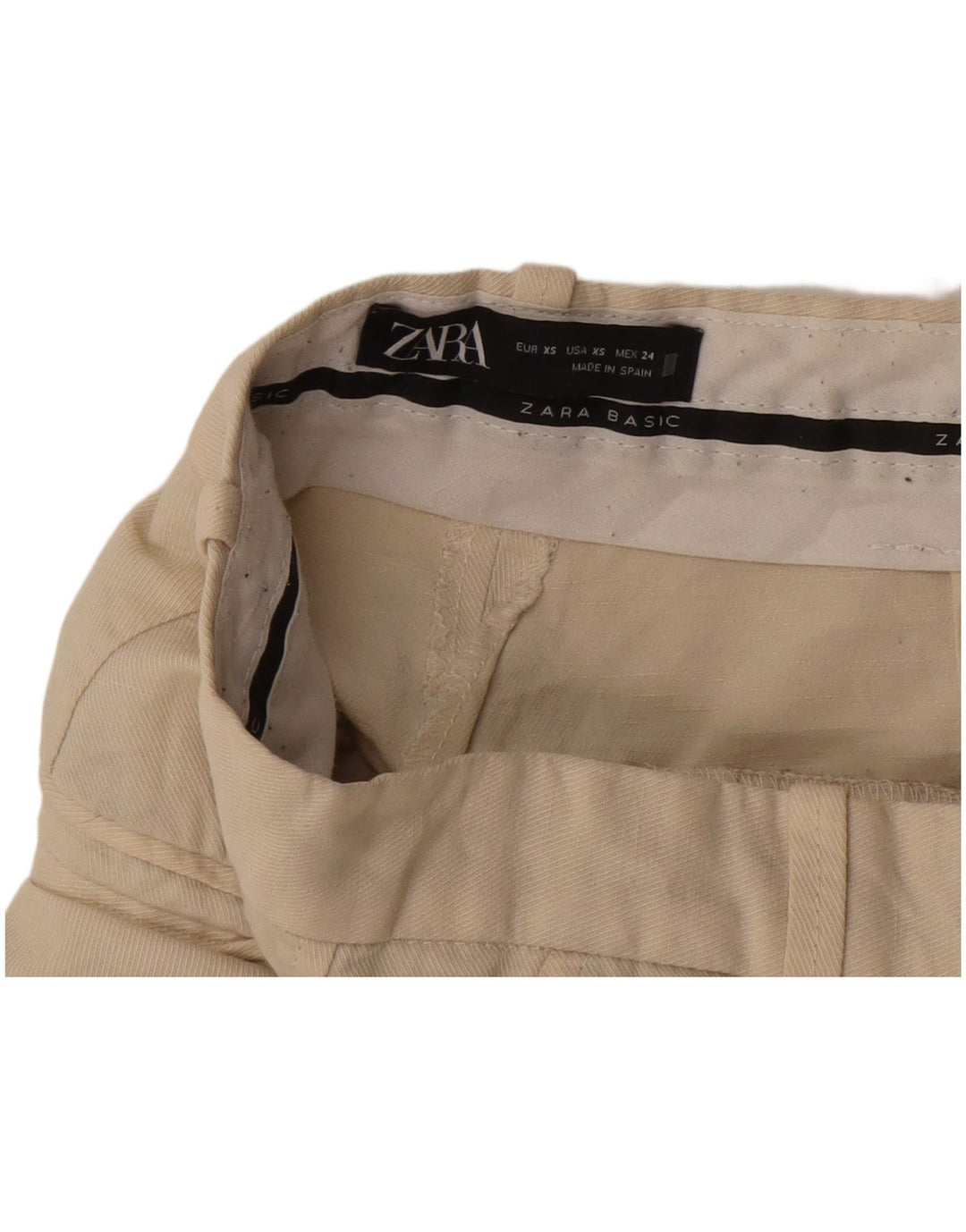 Pantaloni chino bootcut da donna Zara XS W24 L30 Beige