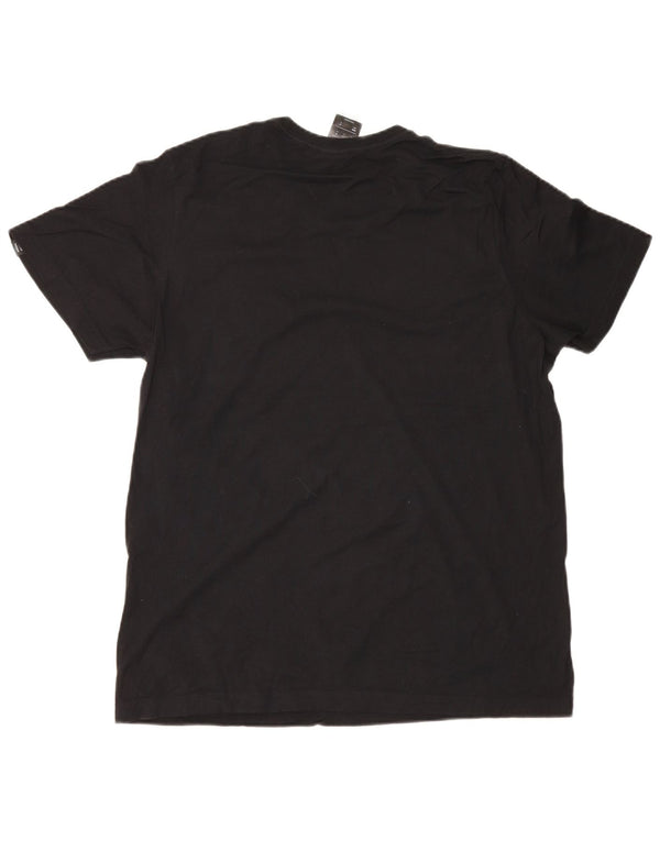 T-shirt grafica da uomo Adidas Top in cotone nero medio