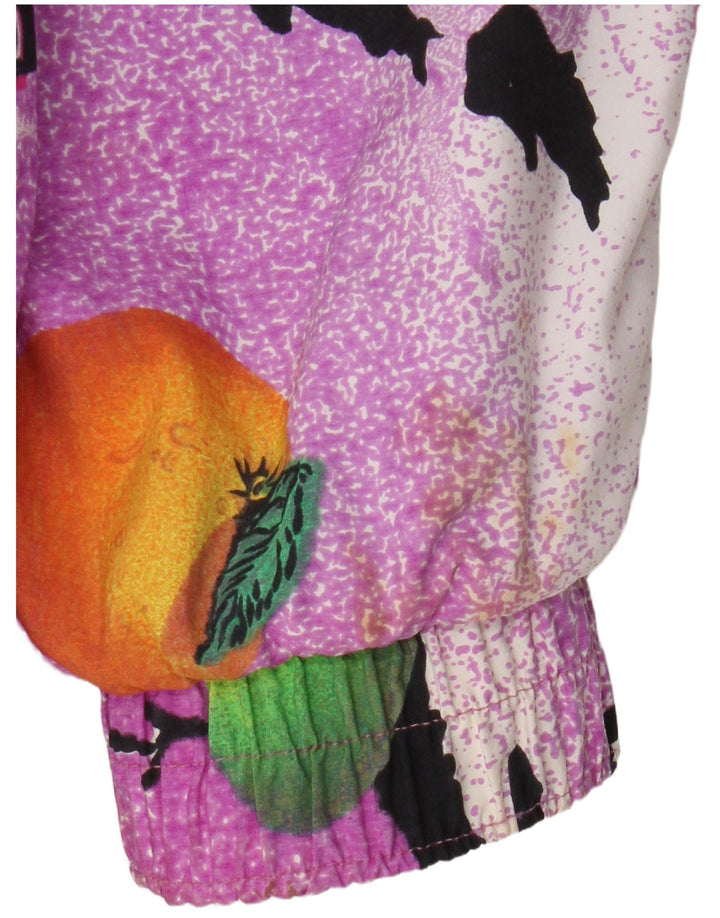 Giacca anorak oversize da donna con motivo astratto Chamonix UK 10 piccolo viola