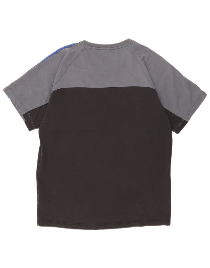 T-shirt da uomo Adidas Top in cotone color block medio nero